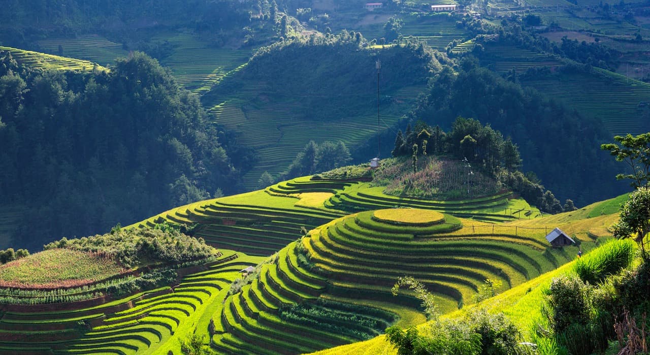 Wanderung Route in Hoang Su Phi