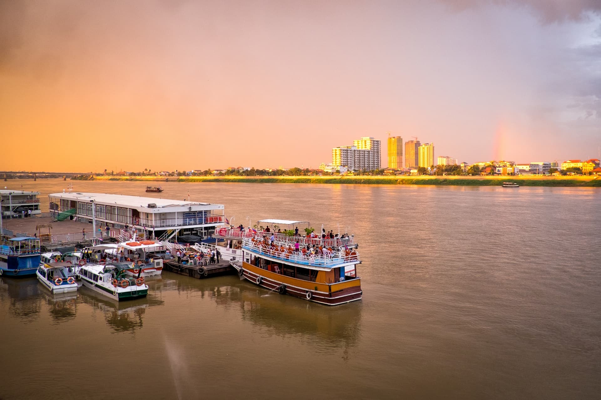 Bootsfahrt in Phnom Penh